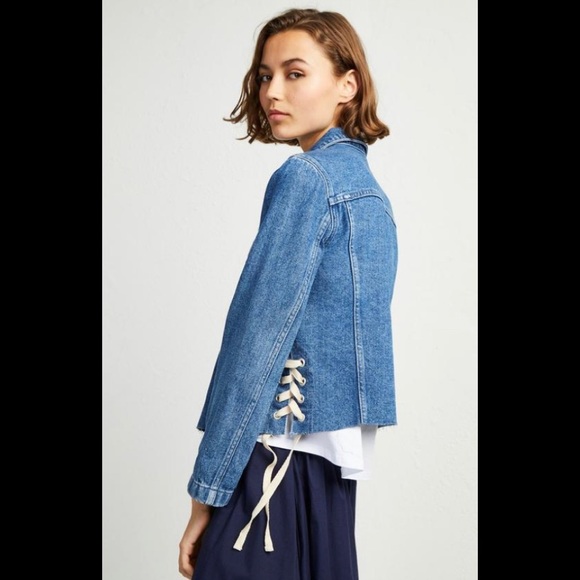 French Connection Blue Soft Lace Side - Picture 7 of 9